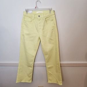 Joe's Jeans Lemon Yellow Cropped Ankle Jeans